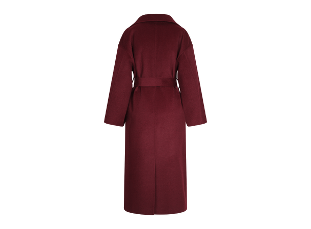 Ulla Coat Burgundy M Long coat with lapel 
