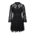 Adalira Dress Black S Cotton  lace dress 