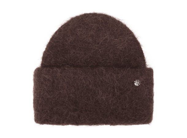 Aba Rib beanie Chocolate Brown One Size Fury fluffy ribbed beanie 