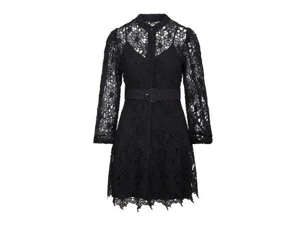 Adalira Dress Black S Cotton  lace dress 