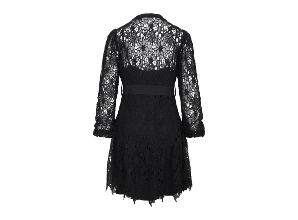 Adalira Dress Black S Cotton  lace dress 