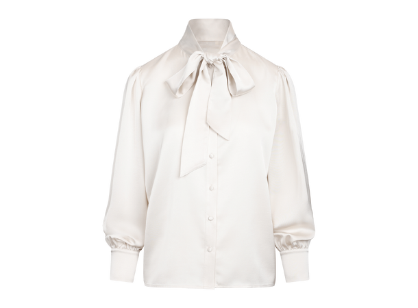 Keryn Blouse Light Silver S Tie-neck blouse 