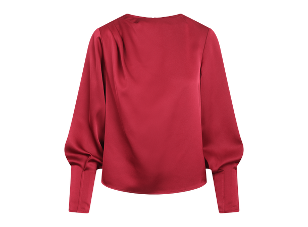Kirstine Blouse Burgundy M Satin blouse 
