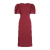 Cuba Dress Burgundy S Midi dress with puffed sleeves 