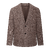 Gray Blazer Dark Brown M Twill wool blazer 