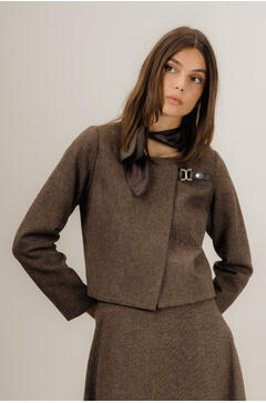 Annabelle Jacket Twill wool cropped  jacket