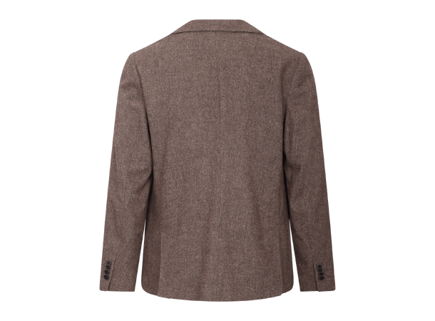 Gray Blazer Dark Brown M Twill wool blazer 