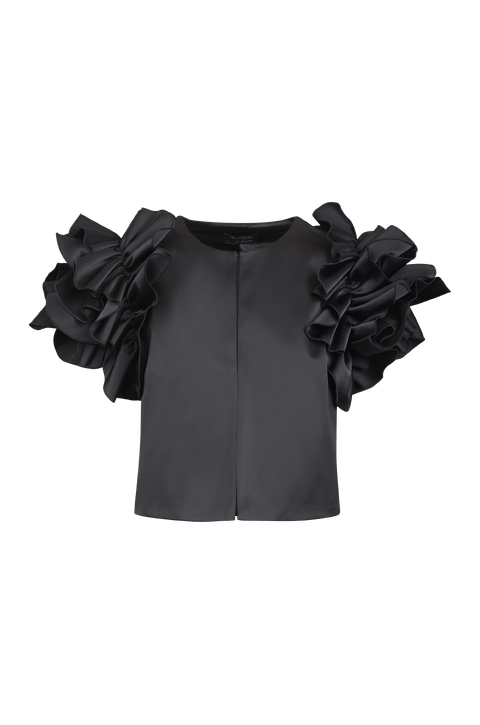 Aphrodite Jacket Satin ruffle jacket