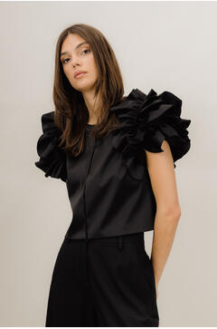 Aphrodite Jacket Satin ruffle jacket