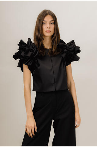Aphrodite Jacket Satin ruffle jacket