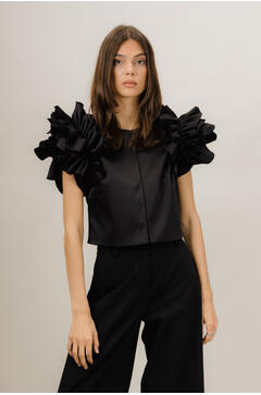 Aphrodite Jacket Satin ruffle jacket