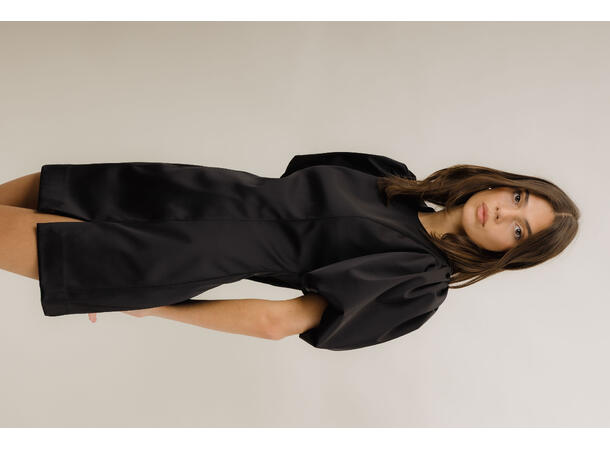 Elodie Dress Black S Puffed sleeves dress 