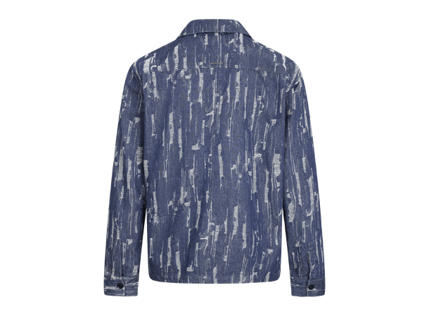 Joaquin Overshirt Dark Denim M Denim structure shirt 