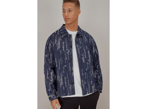 Joaquin Overshirt Dark Denim M Denim structure shirt 