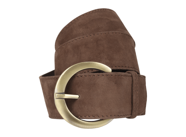 Leiden Belt Chocolate brown M Classic suede belt 