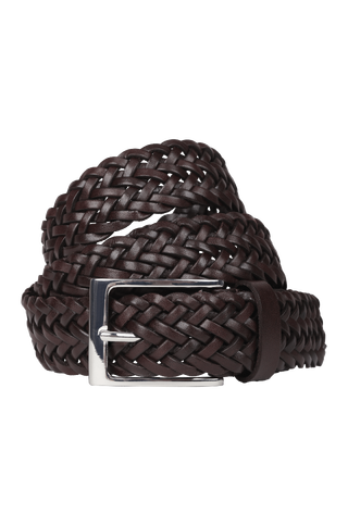 Napoli Leather Belt 3,5cm braided leather belt