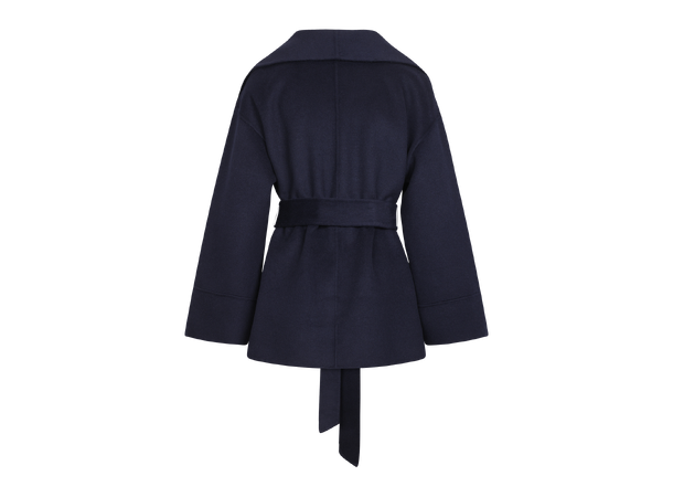 Arabella Jacket Navy S Short wool wrap jacket 