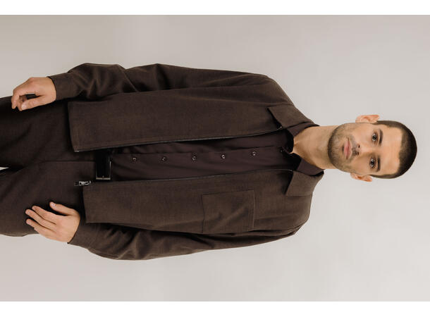 Argus Overshirt Brown M Flannel Zip Overshirt 