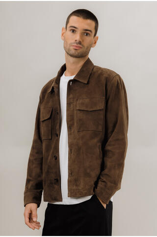 Cruz Suede Overshirt Goat suede overshirt