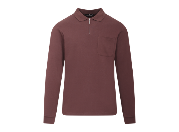 Denis LS Pique Fudge L Interlock LS polo pique 