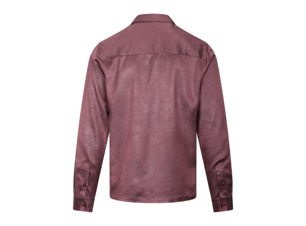 Lysander LS Shirt Fudge M Crinkled satin shirt 