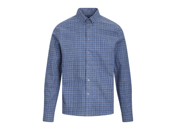 Ronald LS Shirt Navy check L Flannel Check Shirt 