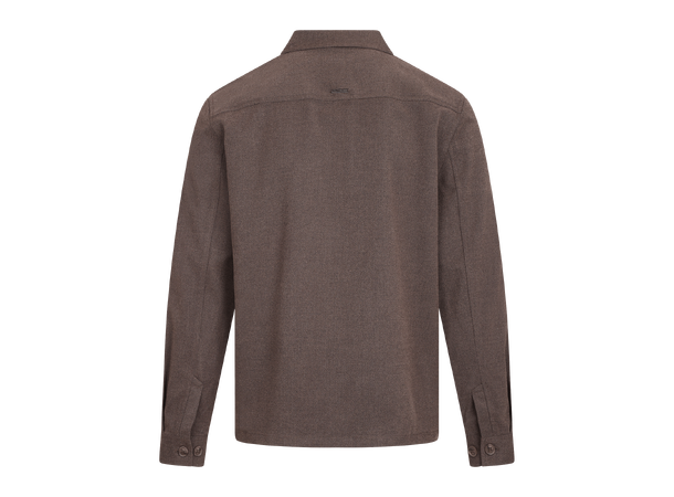 Argus Overshirt Brown L Flannel Zip Overshirt 