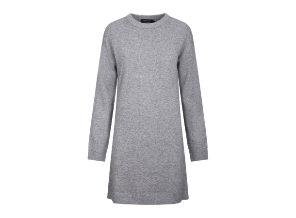 Clemmie Dress Grey S Merino crew neck dress 