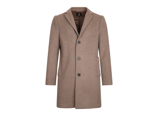 Miles Wool Coat Dark Sand L Basic wool coat 
