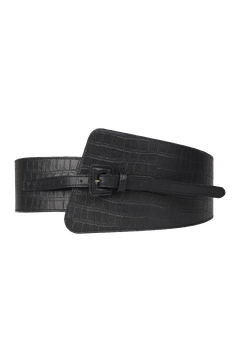 Ebeltoft Belt Leather corset croco print belt