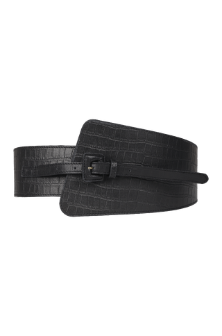 Ebeltoft Belt Leather corset croco print belt