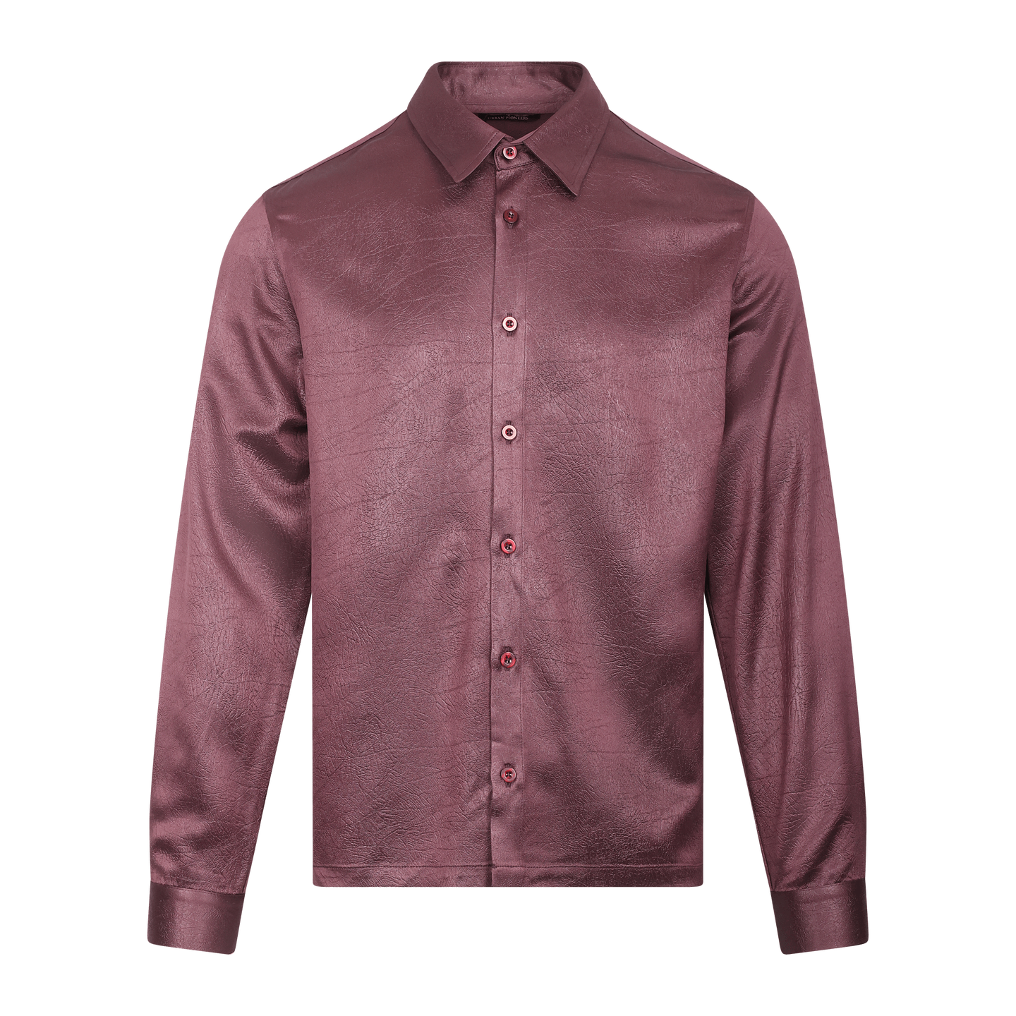 Lysander LS Shirt Fudge XXL Crinkled satin shirt