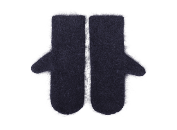 Aba Mittens Dark Sapphire One Size Fury fluffy alpaca mittens 