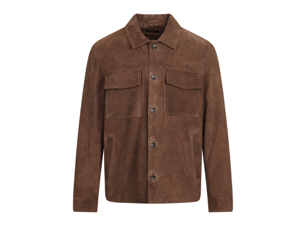 Cruz Suede Overshirt Chocolate Brown L Goat suede overshirt 