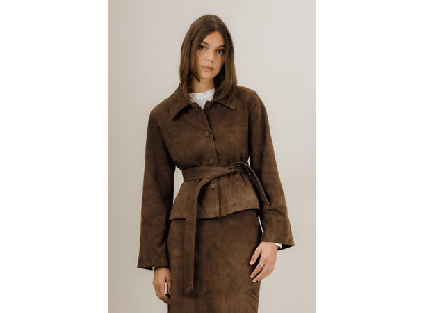 Gustava Suede Jacket Chocolate Brown S Goat suede jacket 