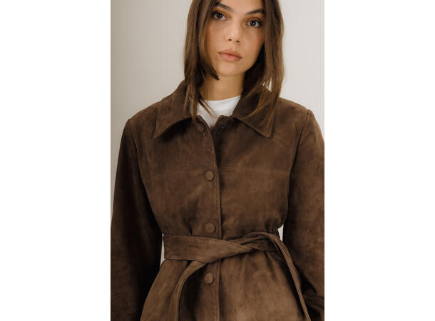 Gustava Suede Jacket Chocolate Brown S Goat suede jacket 