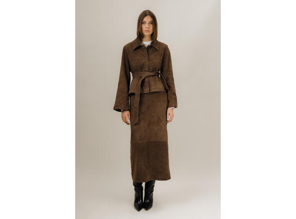 Gustava Suede Jacket Chocolate Brown S Goat suede jacket 