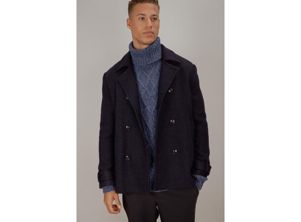 Marvin Coat Dark Navy L Boiled wool coat 