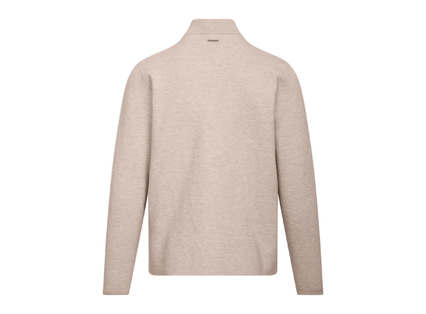 Succa Half-zip Light Sand L Basic viscose zip collar 
