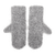 Aba Mittens Grey One Size Fury fluffy alpaca mittens 