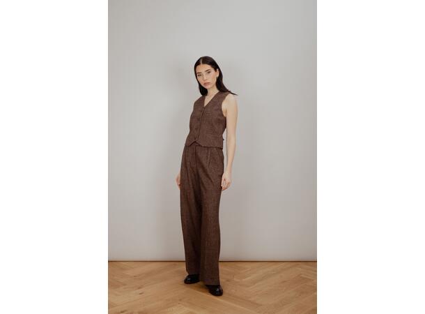 Adelaide Pants Dark Brown M Twill wool pants 