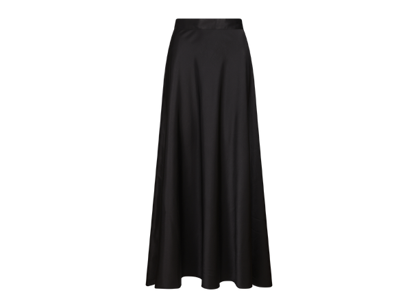 Anastasia Skirt Black L Dramatic satin skirt 