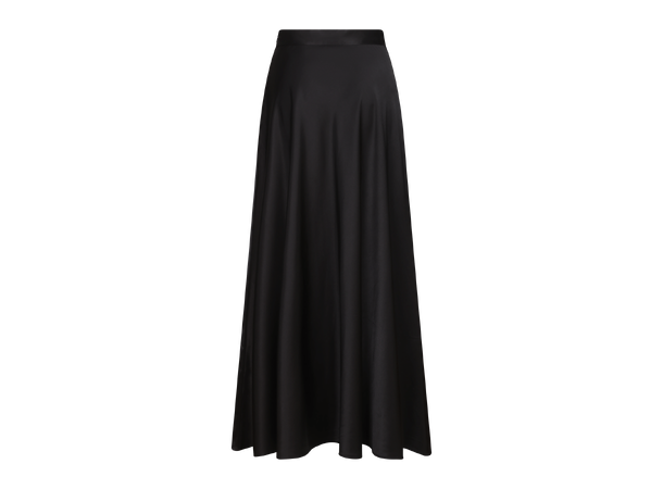 Anastasia Skirt Black L Dramatic satin skirt 