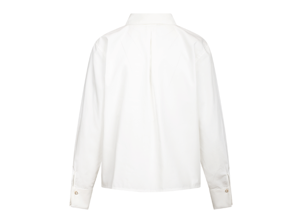 Grete Shirt White S Tencel cotton shirt with chain 