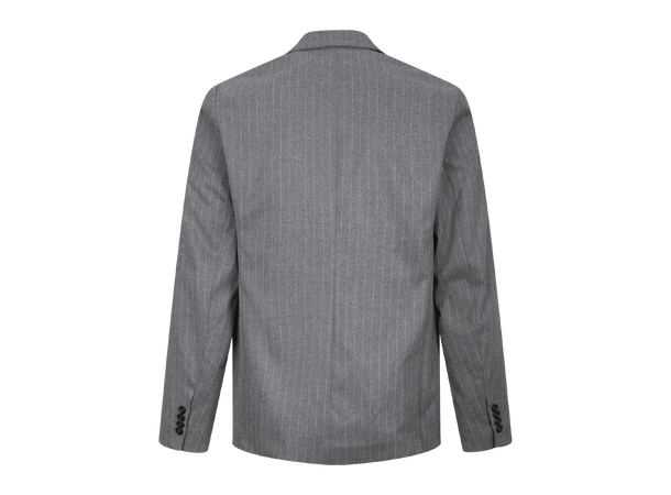 Jenson Blazer Grey M Pinstripe double breasted blazer 