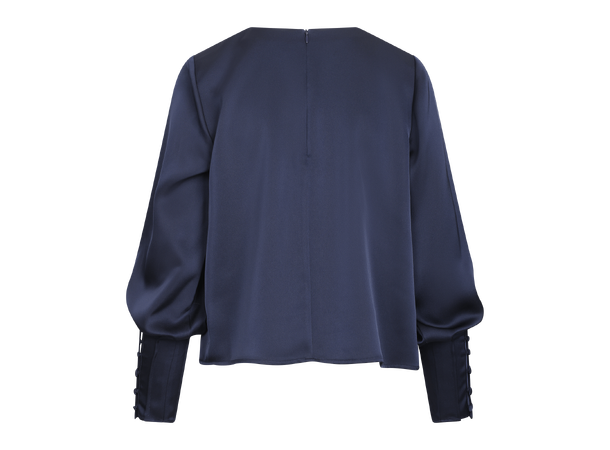 Kirstine Blouse Dark Sapphire XL Satin blouse 