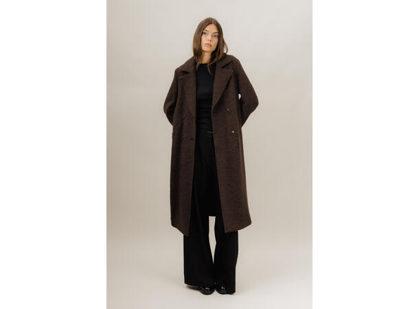 Delilah Coat Black Coffee M Long wool coat 