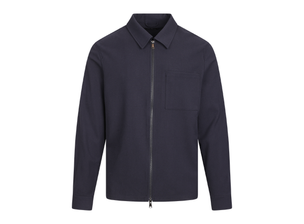 Argus Overshirt Dark Navy L Flannel Zip Overshirt 