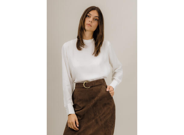 Jolanda Blouse White S Luxe loose fit blouse 