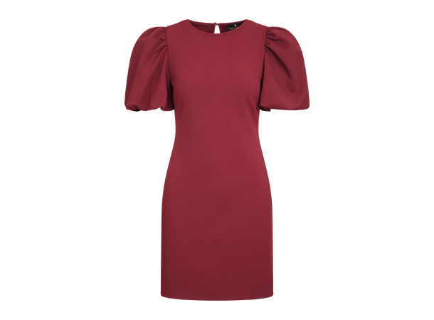 Keiyaa Dress Burgundy XS Dress with puffed sleeves 